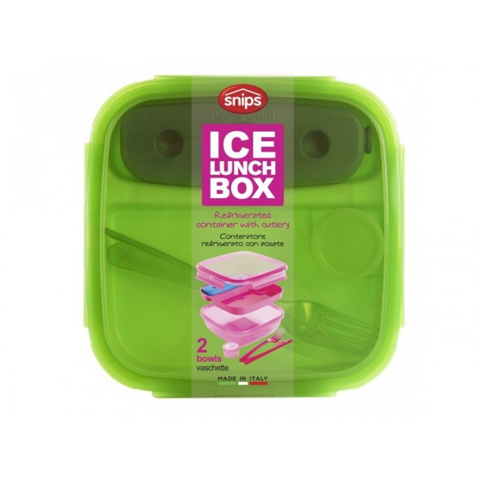 SNIPS ENERGY - lunch box z wkładem chłodzącym 1,5L zielonym