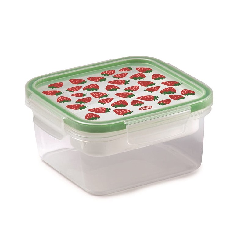 SNIPSLOCK LUNCH BOX - lunch box pojemnik śniadaniowy 0,8L TRUSKAWKA